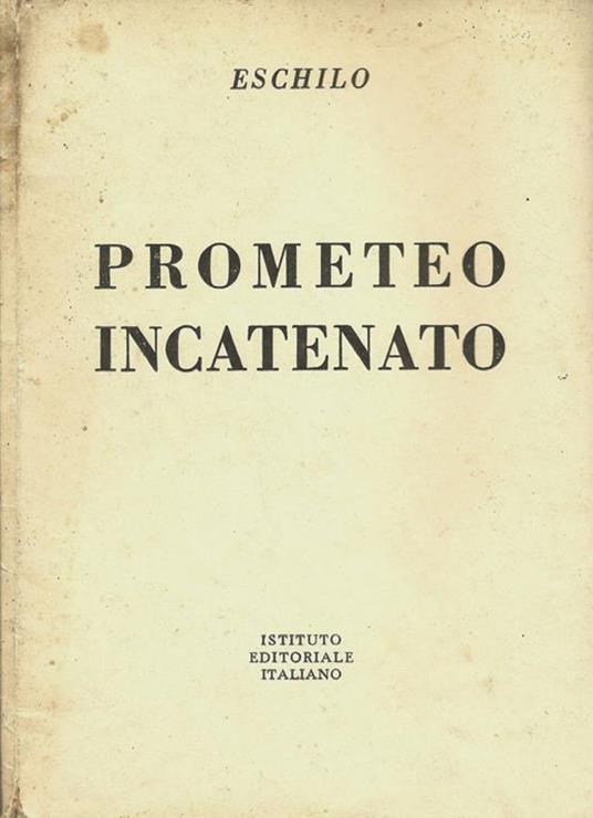 Prometeo incatenato - Eschilo - copertina