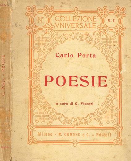 Poesie - Carlo Porta - copertina
