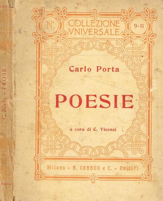 Poesie - Carlo Porta - copertina