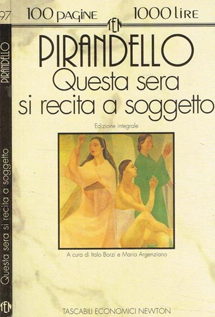 Questa sera si recita a soggetto-Trovarsi-Bellavita - Luigi Pirandello - copertina