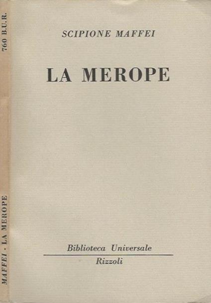 La Merope - Scipione Maffei - copertina