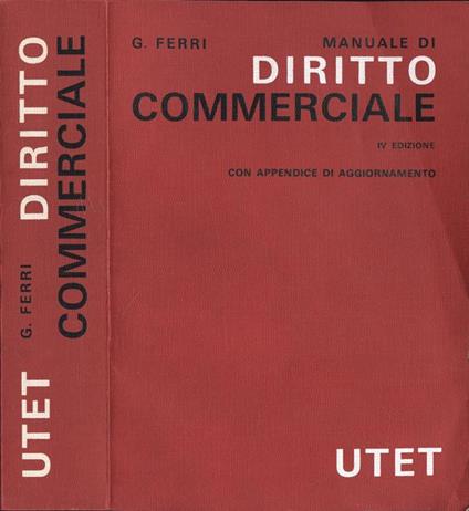 Manuale di diritto commerciale - Giuseppe Ferri - copertina