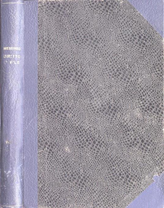 Diritto civile - Francesco Messineo - copertina