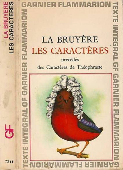 Les Caracteres, precedes des Caracteres de Theopraste - Jean de La Bruyère - copertina