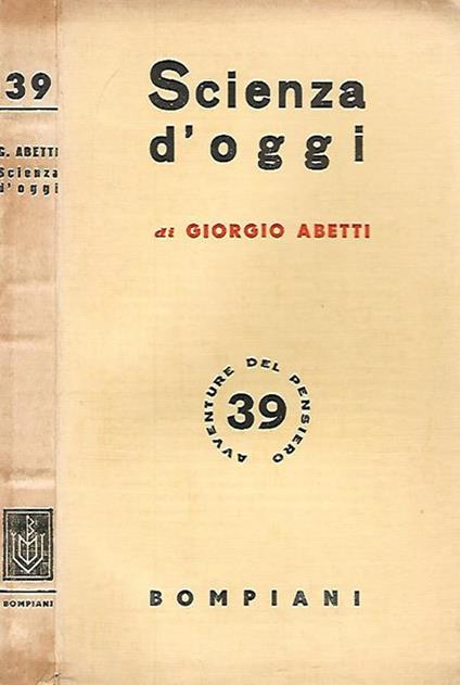 Scienza d'oggi - Giorgio Abetti - copertina