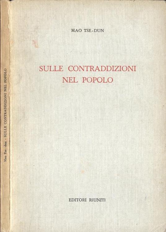 Sulle contraddizioni nel popolo - Tse-tung Mao - copertina