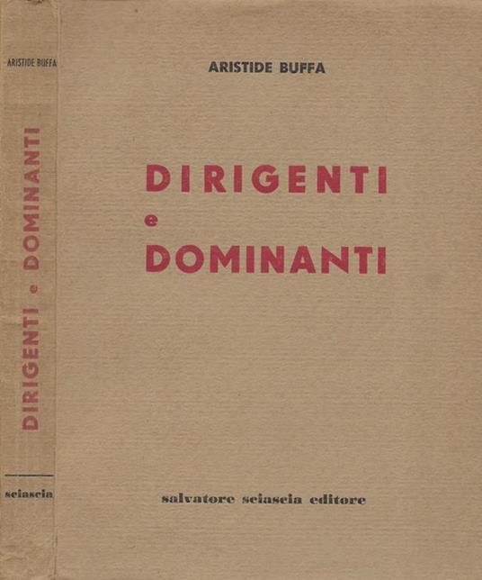 Dirigenti e dominanti - Aristide Buffa - copertina