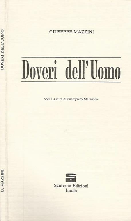 Doveri dell'Uomo - Giuseppe Mazzini - copertina