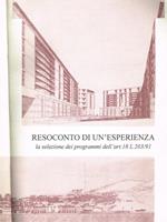 Resoconto di un'esperienza. La selezione dei programmi dell'art.18 L.203/91