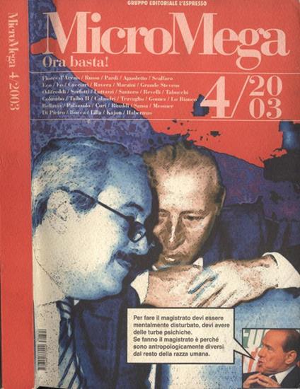 MicroMega n. 4 - 2003. Ora basta! - copertina