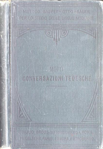 Conversazioni tedesche - Pietro Motti - copertina