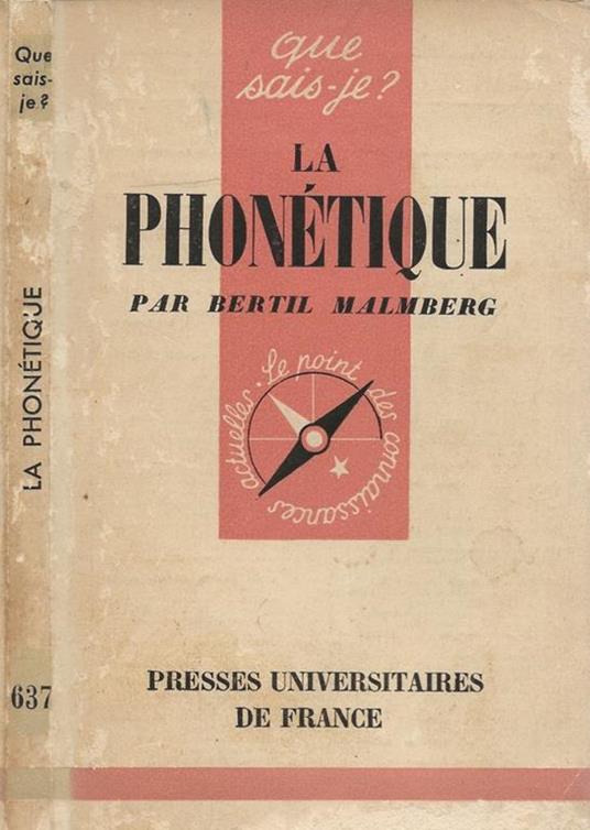 La phonétique - Bertil Malmberg - copertina