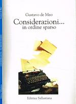 Considerazioniin ordine sparso