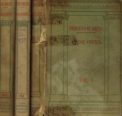 Saggi critici (vol.i II III) - F.De Sanctis - copertina