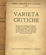 Varietà critiche. Opere complete di f. d'ovidio