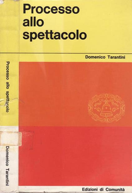 Processo allo spettacolo - Nadia Tarantini - copertina