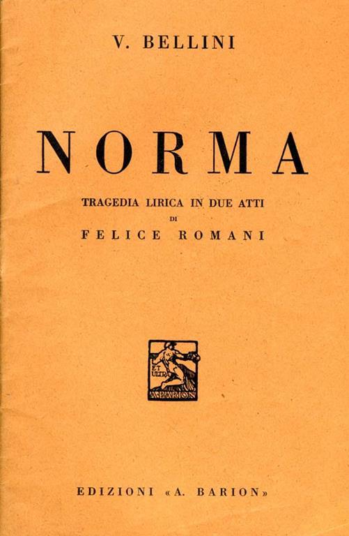 Norma - Vincenzo Bellini - copertina