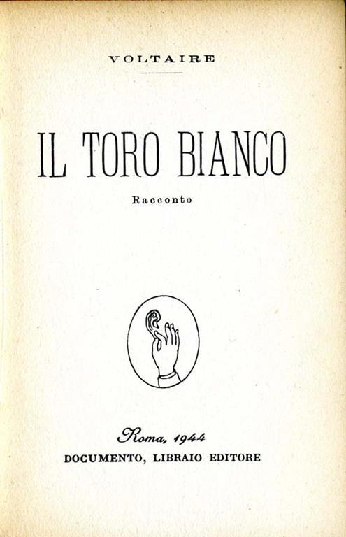 Il Toro Bianco - Voltaire - copertina