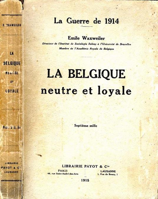 La Belgique Neutre Et Loyale - copertina