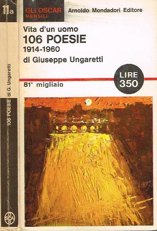 Vita d'un uomo. 106 Poesie - Giuseppe Ungaretti - copertina