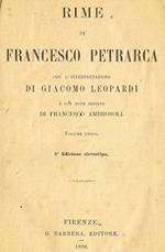 Rime. con l'interpretazione di giacomo leopardi e con note inedite di francesco ambrosoli