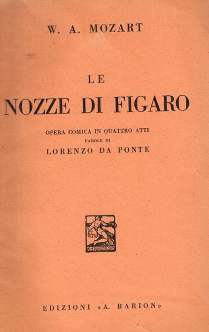 Le nozze di figaro - Wolfgang Amadeus Mozart - copertina