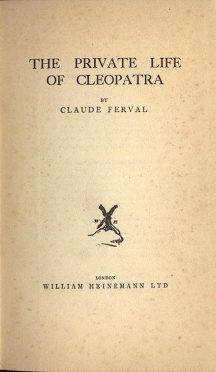 The private life of Cleopatra - Claude Ferval - copertina