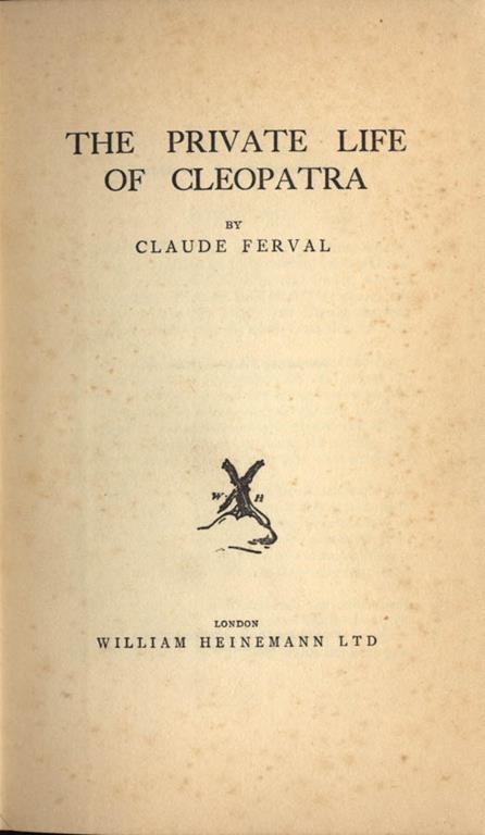 The private life of Cleopatra - Claude Ferval - copertina