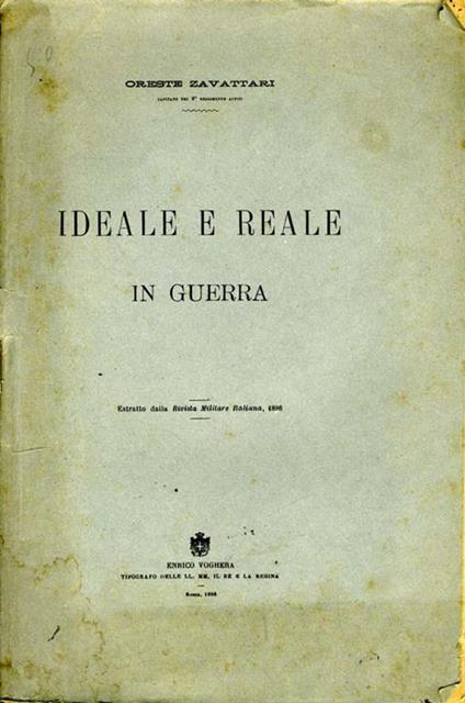 Ideale e Reale in Guerra - Oreste Zavattari - copertina