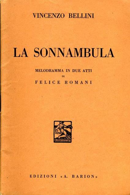 La Sonnanbula - Vincenzo Bellini - copertina