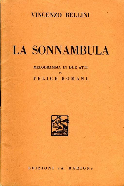 La Sonnanbula - Vincenzo Bellini - copertina