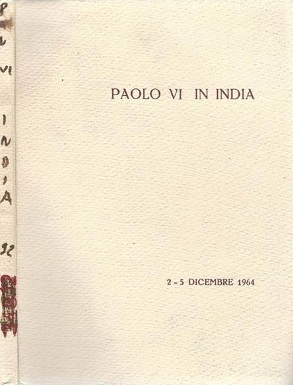 Paolo VI in India - Paolo IV - copertina