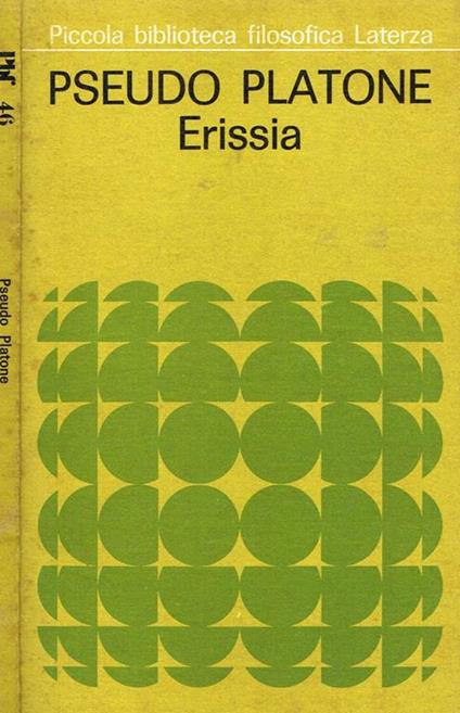 Erissia - Pseudo Platone - copertina
