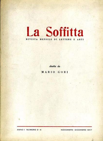La Soffitta - Mario Gori - copertina