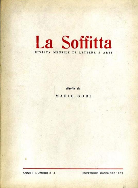 La Soffitta - Mario Gori - copertina