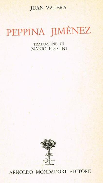 Peppina jimenez - Juan Valera - copertina