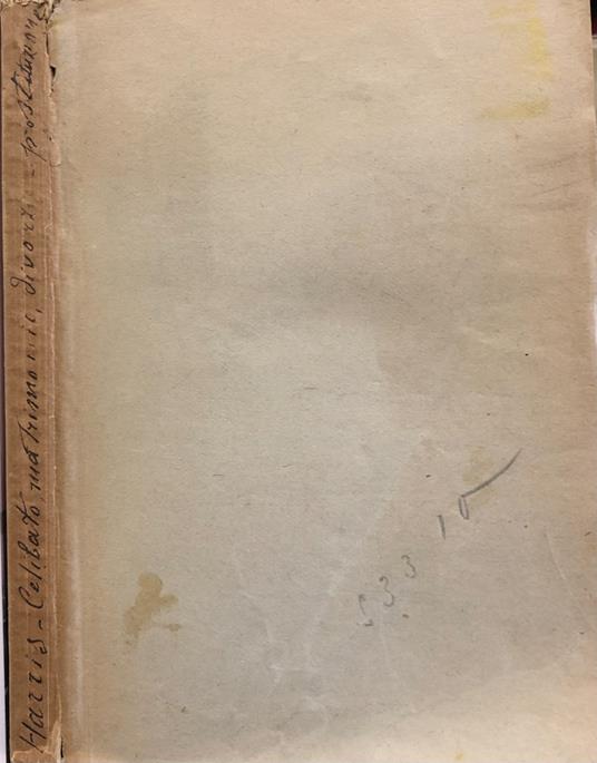 Celibato, Matrimonio, Divorzio e Prostituzione - G. Harris - copertina