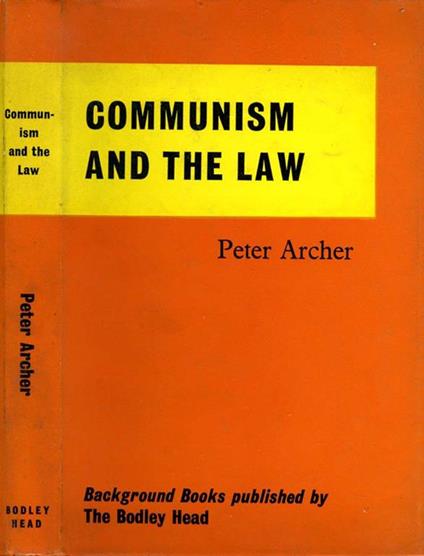 Communism and the Law - Peter Archer - copertina