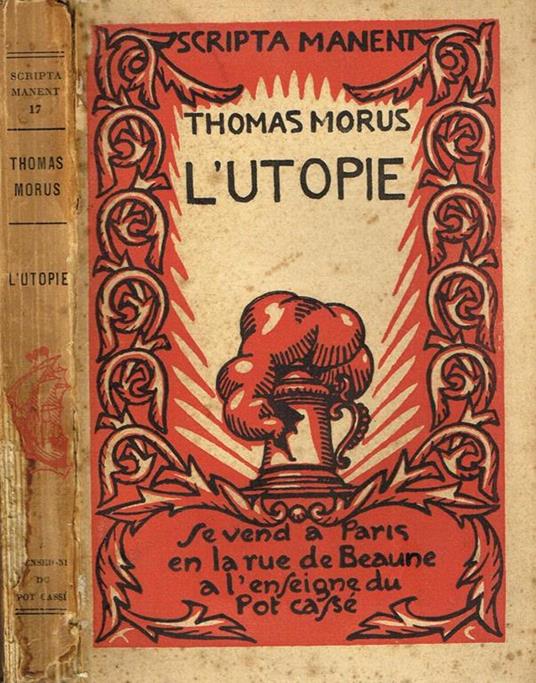 L' utopie - Thomas Moore - copertina