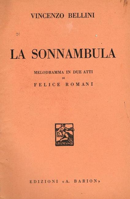 La sonnambula - Vincenzo Bellini - copertina