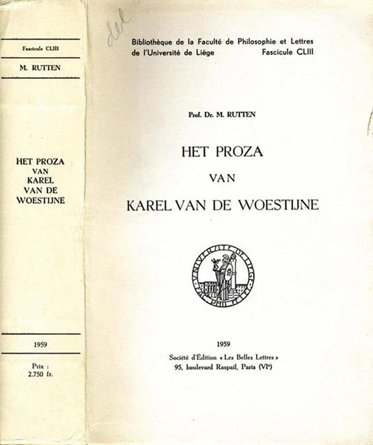 Het Proza Van Karel Van De Woestijne - M. Rutten - copertina