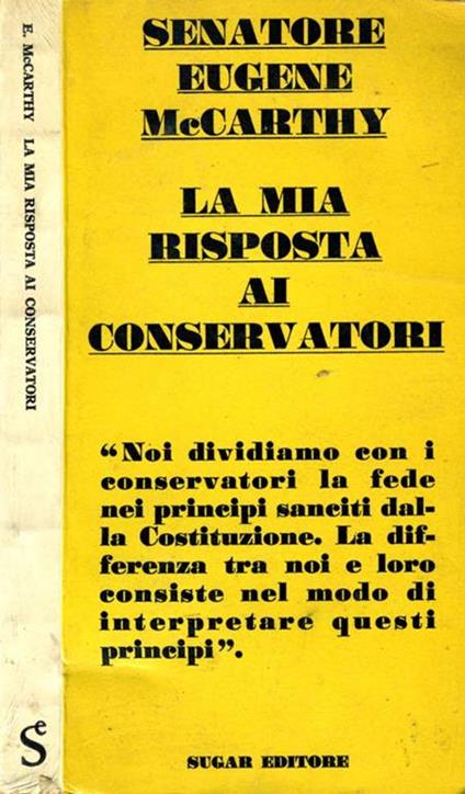 La Mia Risposta Ai Conservatori - Eugene McCarthy - copertina