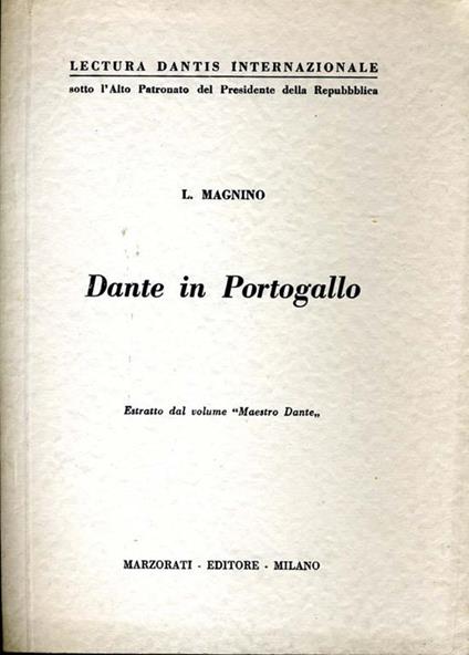 Dante in Portogallo - Leo Magnino - copertina