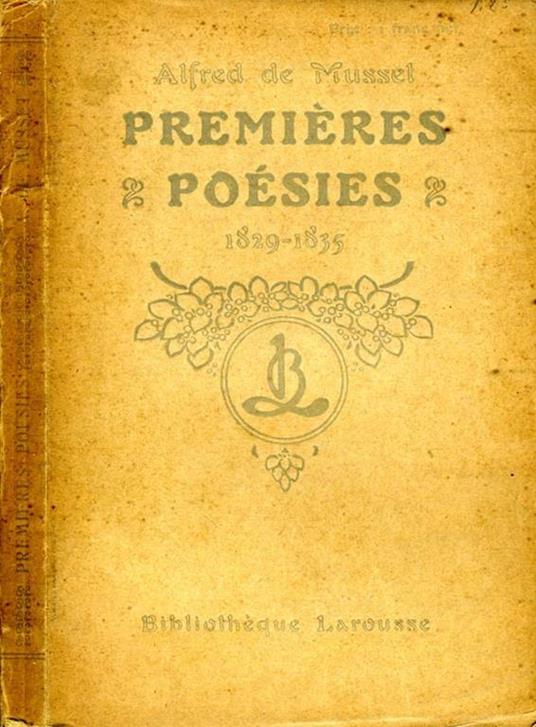 Premieres Poesies. 1829-1835 - Alfred de Musset - copertina