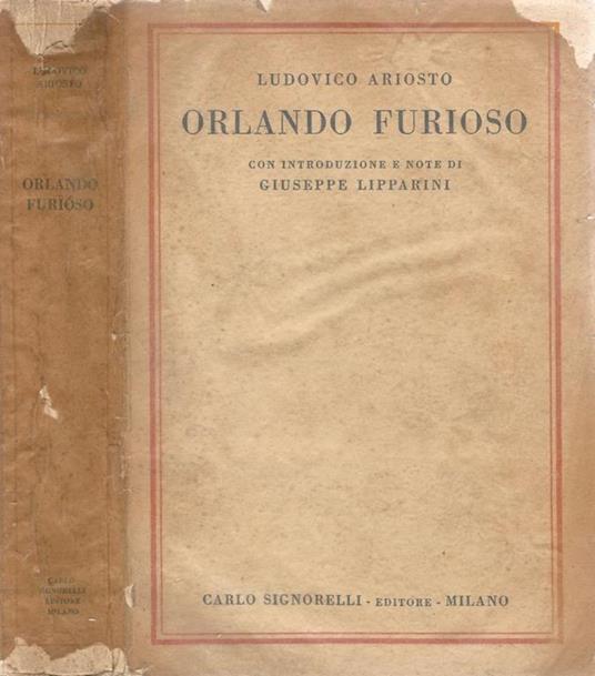 Orlando Furioso - Ludovico Ariosto - copertina