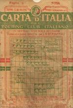 Susa foglio 8. Carta d'italia del touring club