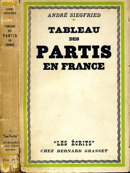 Tableau Des Partis En France - André Siegfried - copertina