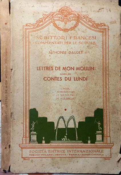 Lettres de mon moulin-Contes du Lundi - Alphonse Daudet - copertina