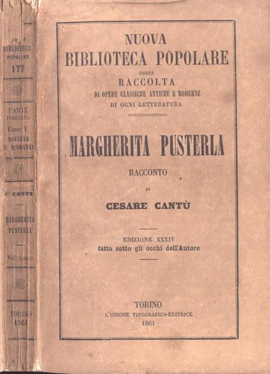 Margherita Pusterla - Cesare Cantù - copertina