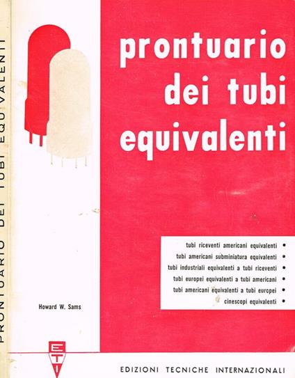 Prontuario dei tubi equivalenti - Howard W. Sams - copertina